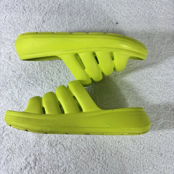 UGG Kids Sport Yeah Slides Size K2 Neon Lime Green Slip Ons - Picture 9 of 13